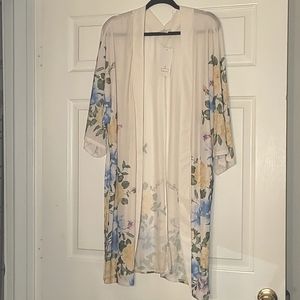 Boho Mesh Floral Kimono